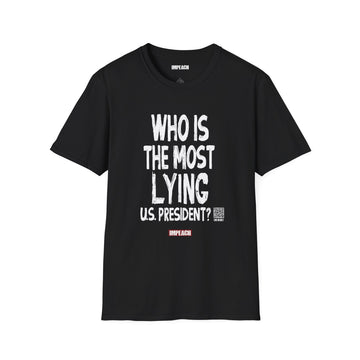 "Most Lying?" Interactive Poll Tee | VOX POPULI Collection | Softstyle Unisex